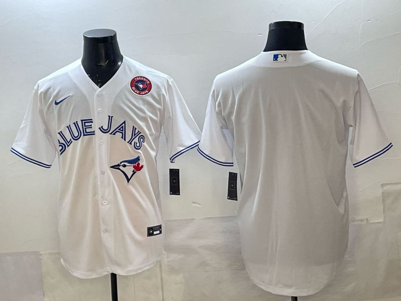 Men 2025 Toronto Blue Jays Blank White Game Nike MLB Jersey style 03->->